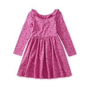NEW! Tea Collection Ruffle Collar Ballet Dress. Tossed Strawberries. Size 2.